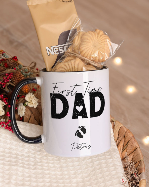 First Time Dad - Black Mug Gift Box - GOTShirts