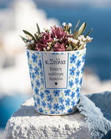 Best Teacher Blue Flowers - Flower Pot - GOTShirts