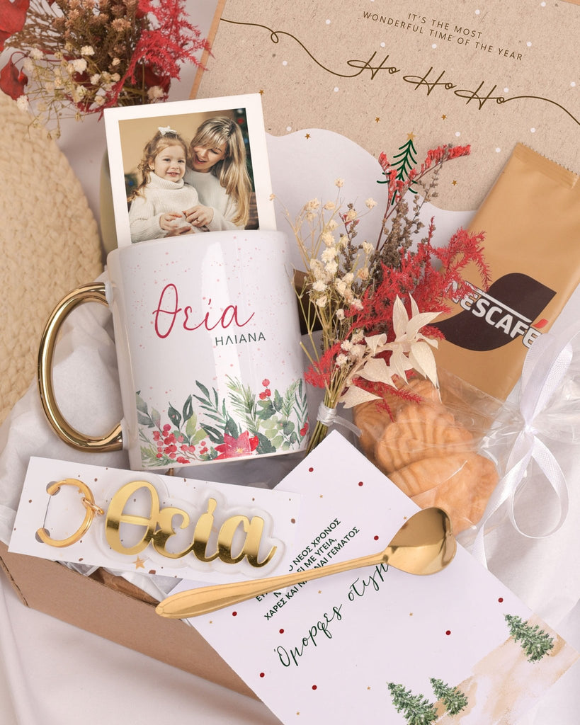 Red Flowers - Christmas Gold Gift Box - GOTShirts