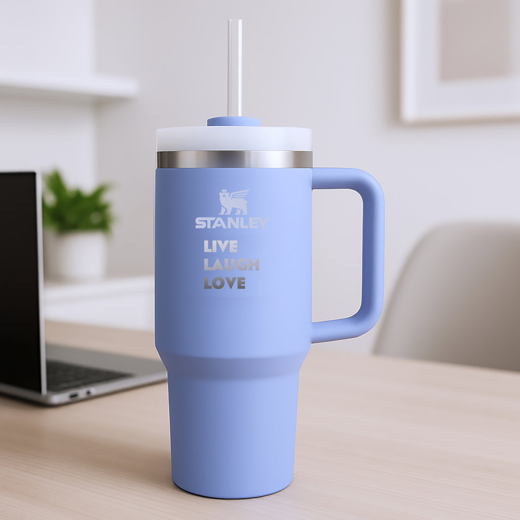 Stanley Quencher Engraved Tumbler - Hydrangea - GOTShirts