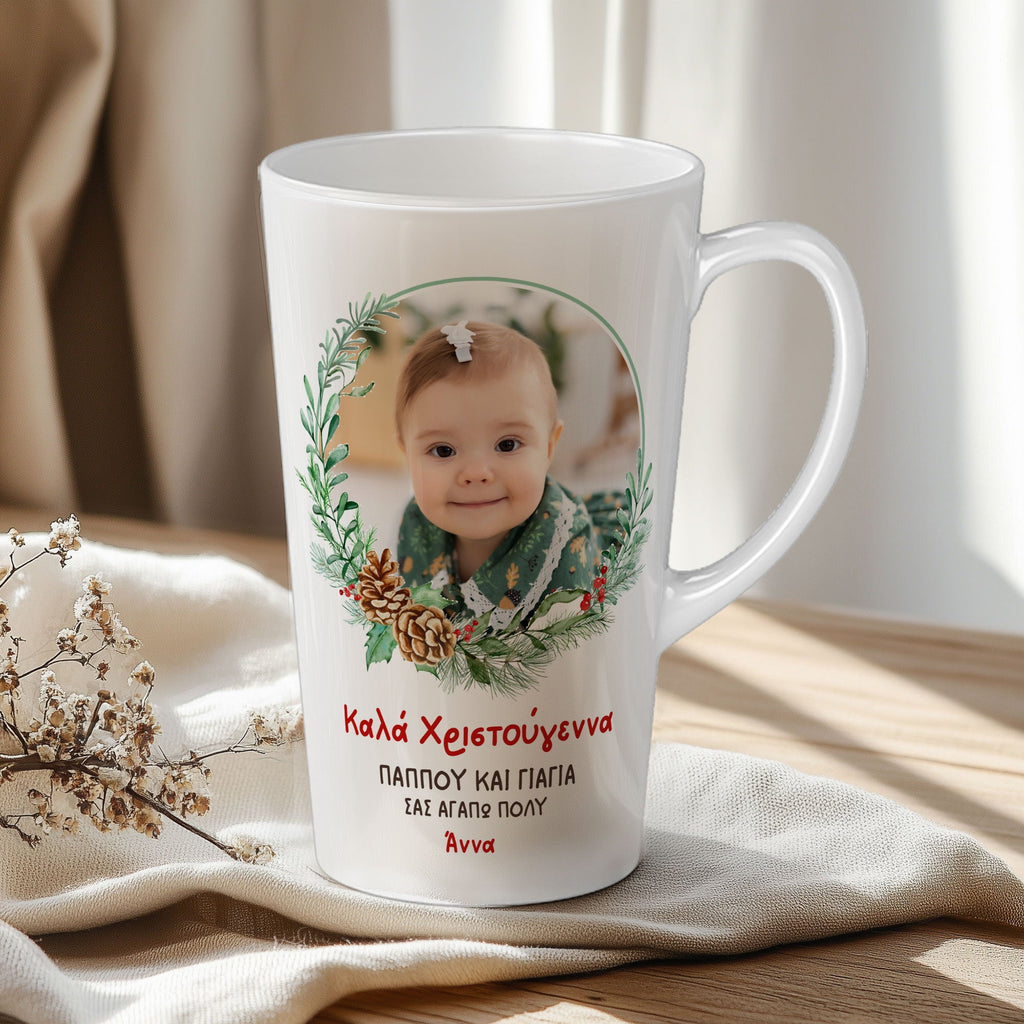 Merry Christmas Grandparents Photo - Tall Latte Mug - GOTShirts