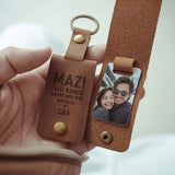 Perfect Together - Leather Engraved Keyring With Photo Inside - GOTShirts