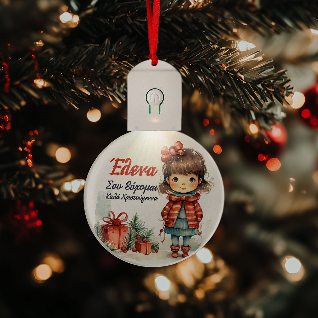 Christmas Girl - Led Light Ornament - GOTShirts