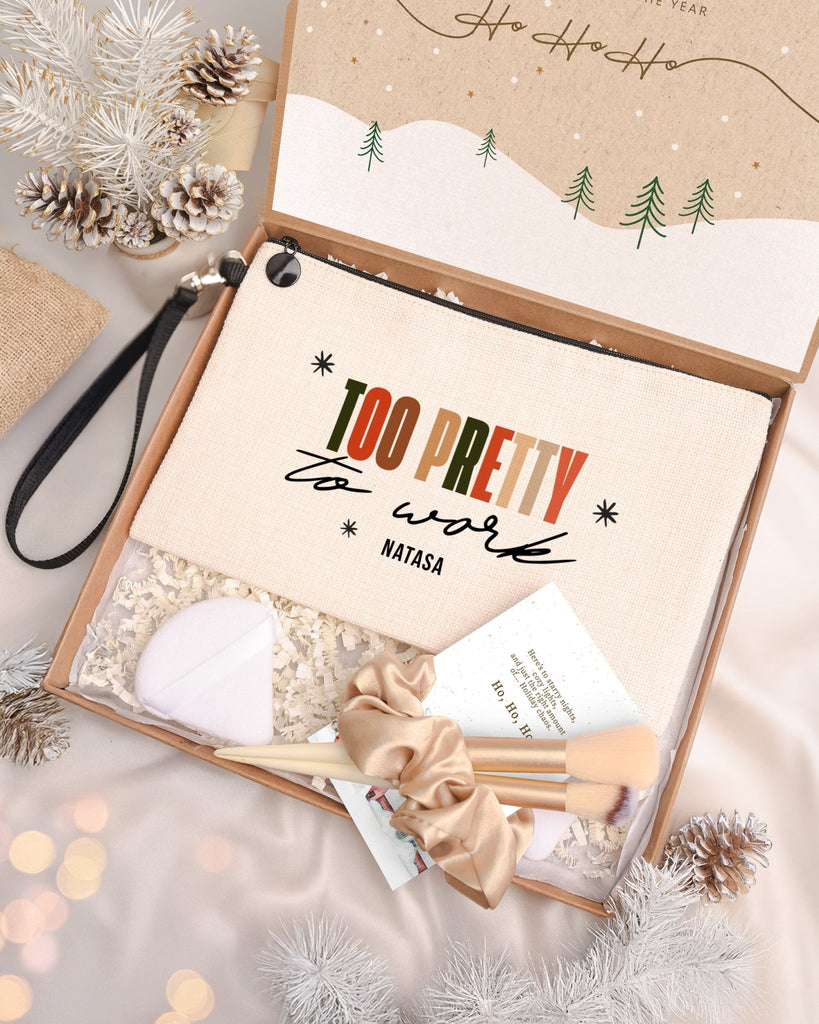 Too Pretty To Work With Stars - Makeup Bag Gift Box - GOTShirts