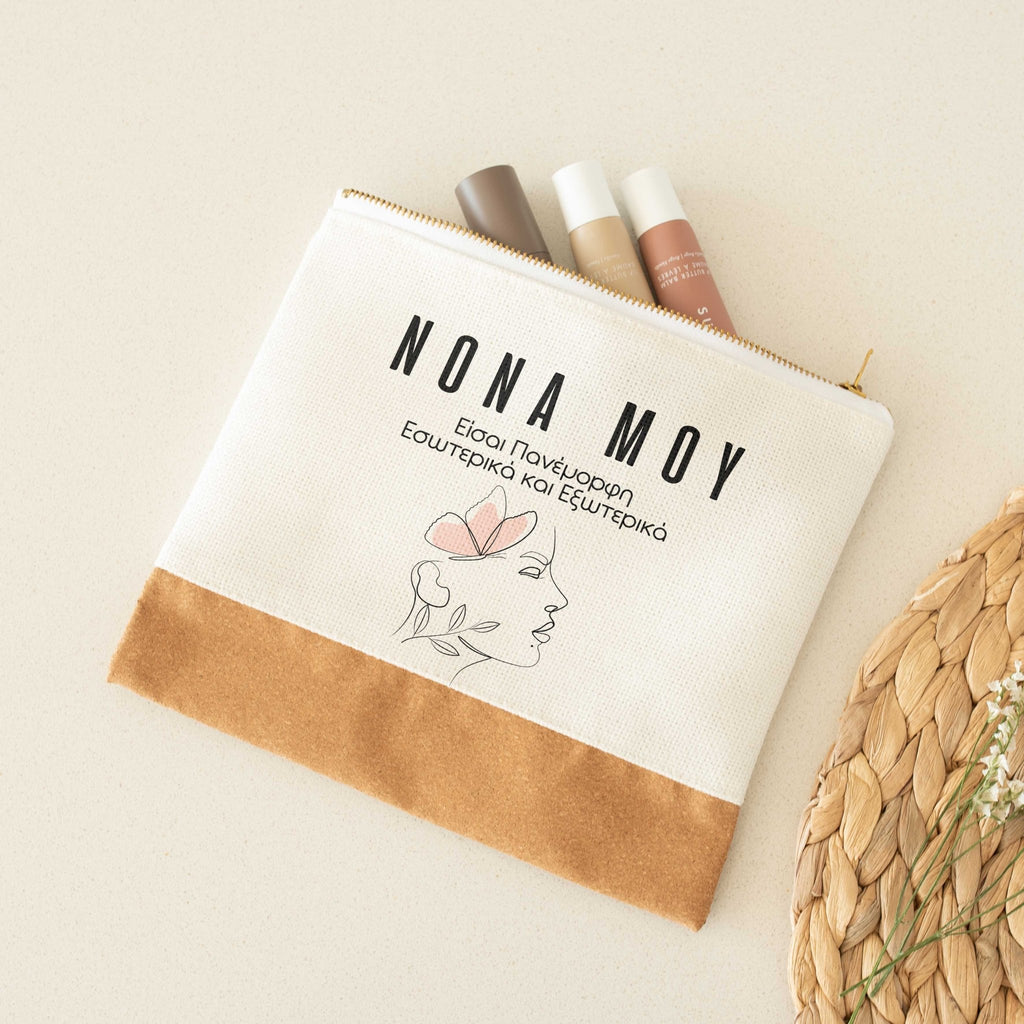 Beautiful Godmother - Linen Makeup Bag With Cork - GOTShirts