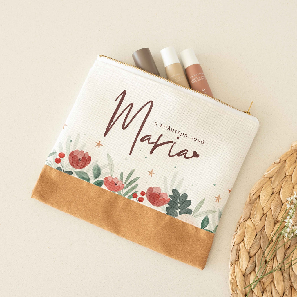 Best Godmother - Linen Makeup Bag With Cork - GOTShirts