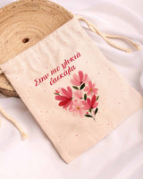 Heart Flower - Gold Handle Mug & Linen Pouch Set - GOTShirts
