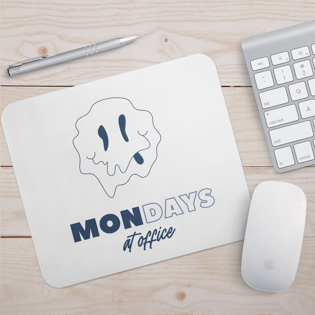 Mondays At Office Blue - Mousepad - GOTShirts