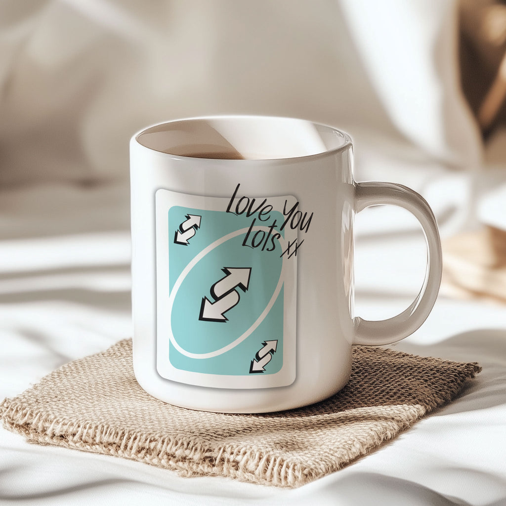 Love You Blue Card - Ceramic Mug 330ml - GOTShirts