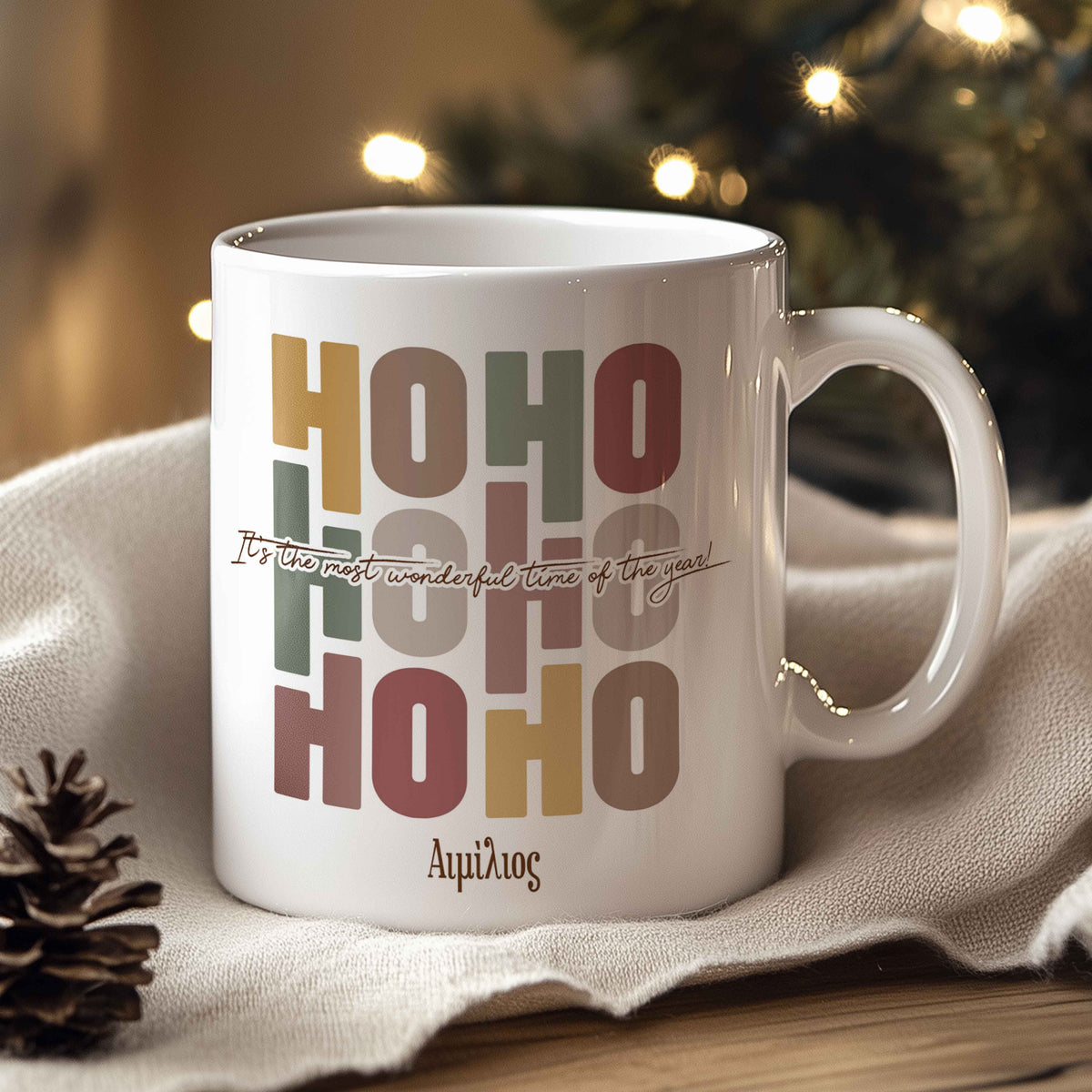 Hohoho Pattern - Ceramic Mug 11oz & Coaster Gift Box - GOTShirts
