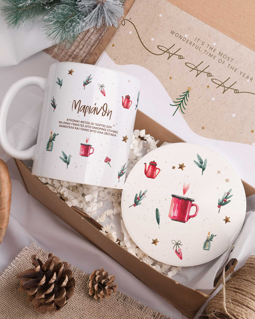 Watercolor Pattern - Ceramic Mug 11oz & Coaster Gift Box - GOTShirts