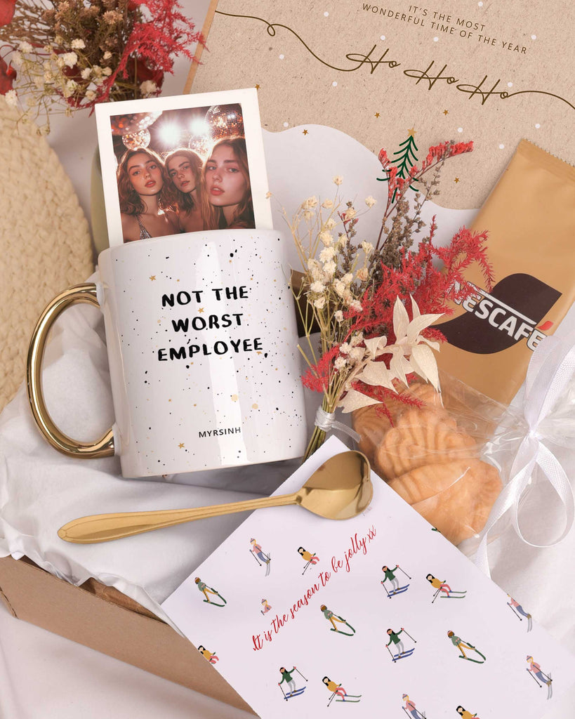 Not The Worst Employee - Secret Santa Gold Gift Box - GOTShirts