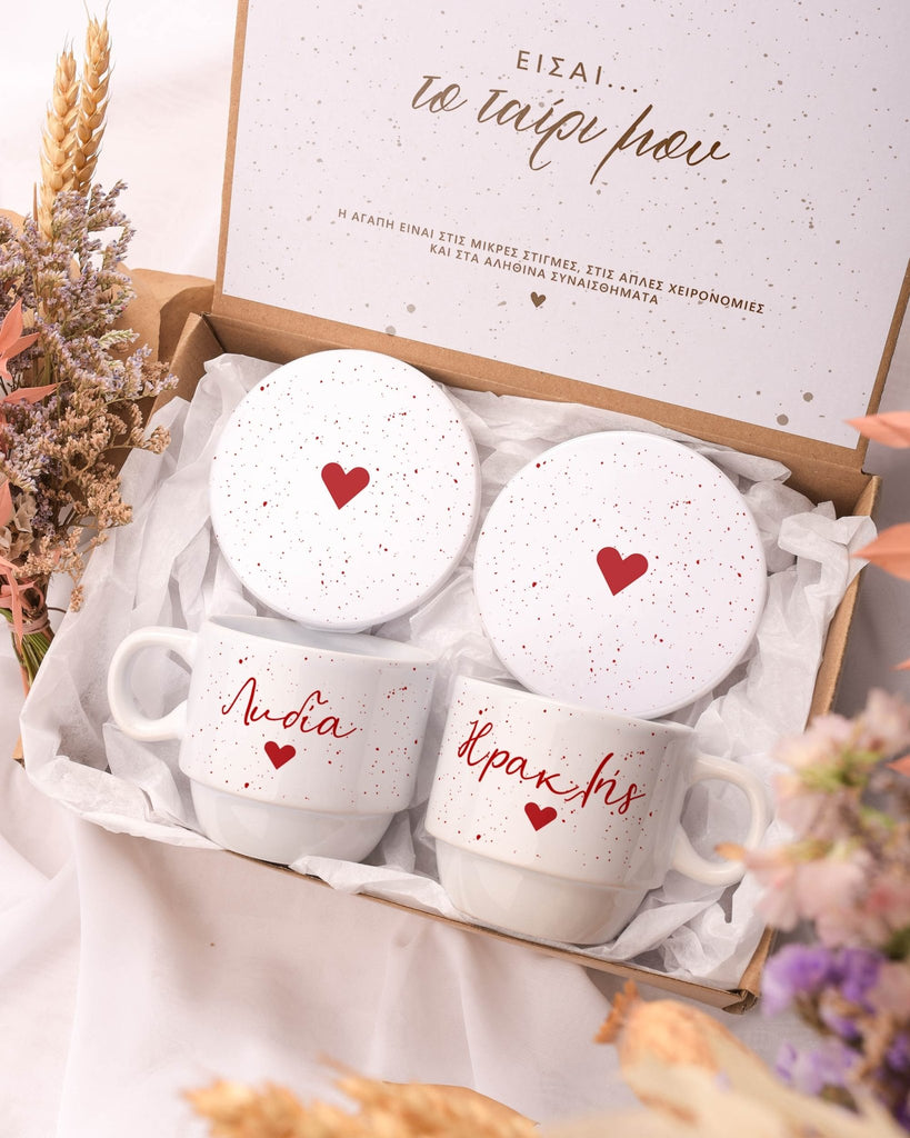 Name & Red Speckles - Coffee Mug & Coaster Set - GOTShirts