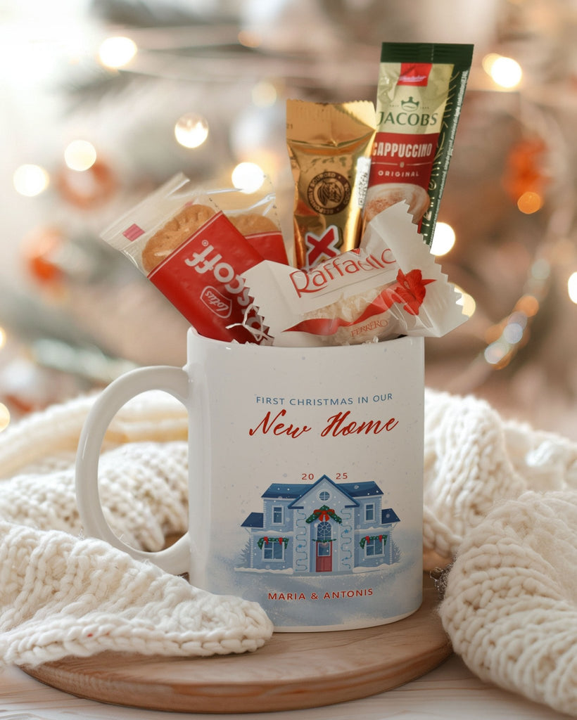 Our First Christmas In Our New Home - Ceramic Mug Coffee Gift Set - GOTShirts