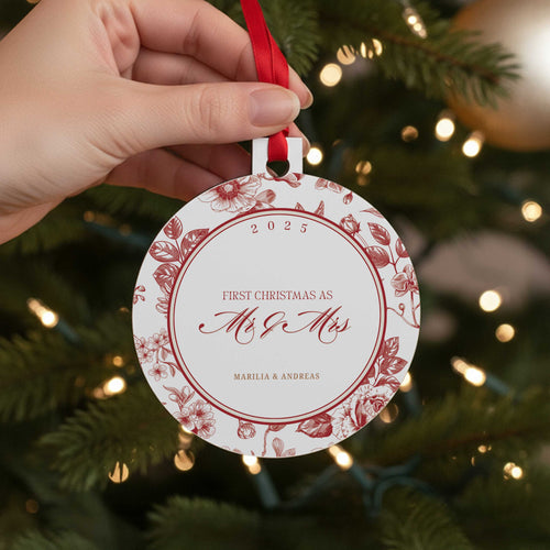 First Christmas as Mr & Mrs - Wooden Ornament - GOTShirts