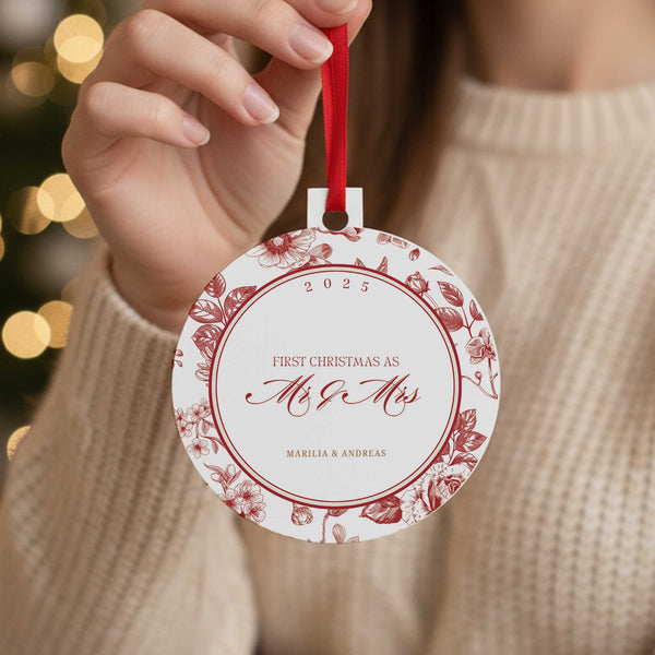 First Christmas as Mr & Mrs - Wooden Ornament - GOTShirts