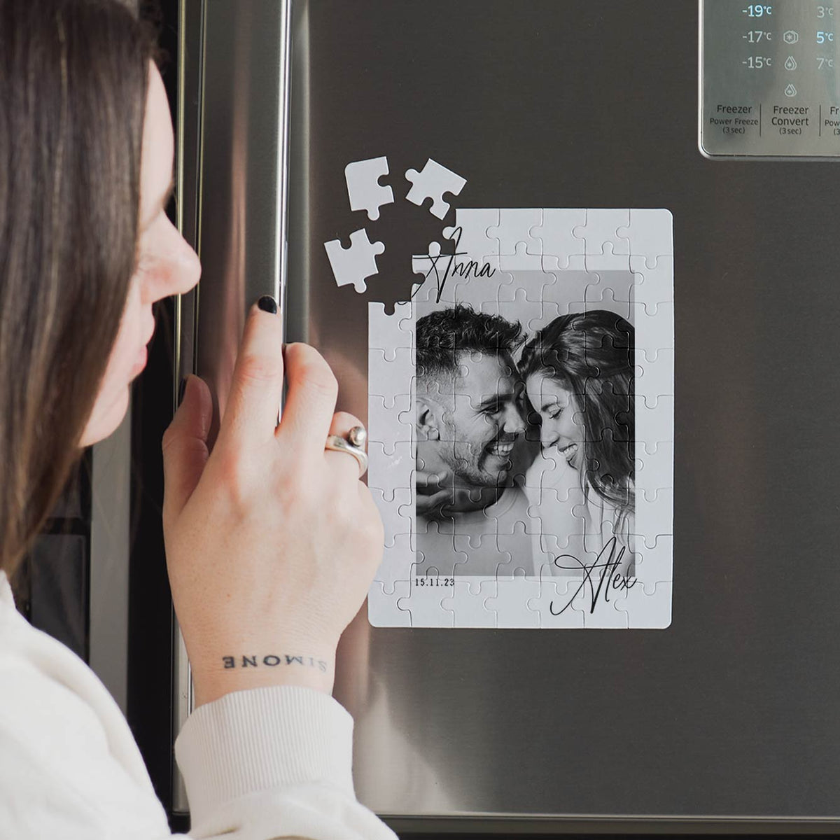 Black & White - Fridge Magnetic Rectangle Puzzle - GOTShirts