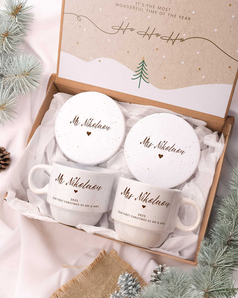 Our First Christmas As Mr & Mrs - Coffee Mug & Coaster Double Set - GOTShirts