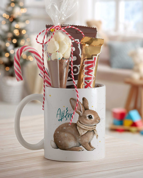 Winter Bunny - Ceramic Mug Hot Chocolate Gift Set - GOTShirts