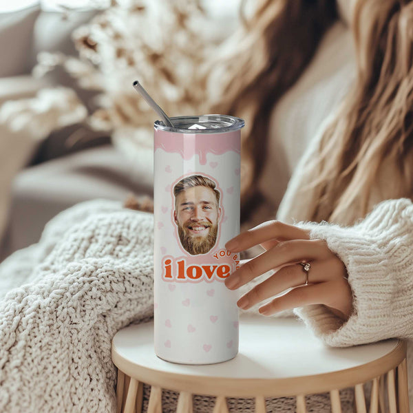 I Love You Baby - Stainless Steel Skinny Tumbler With Straw - GOTShirts