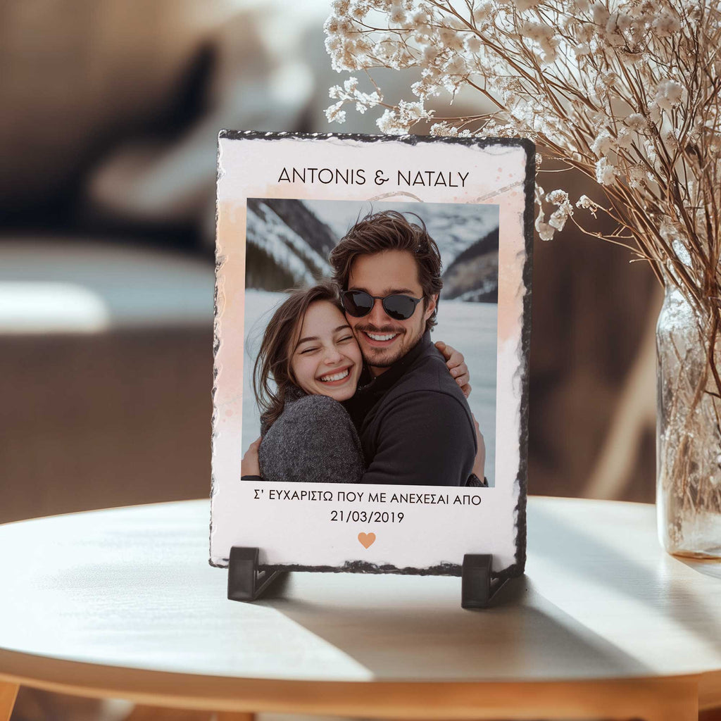 Thank You For Putting Up With Me - Rock Photo Slate - GOTShirts