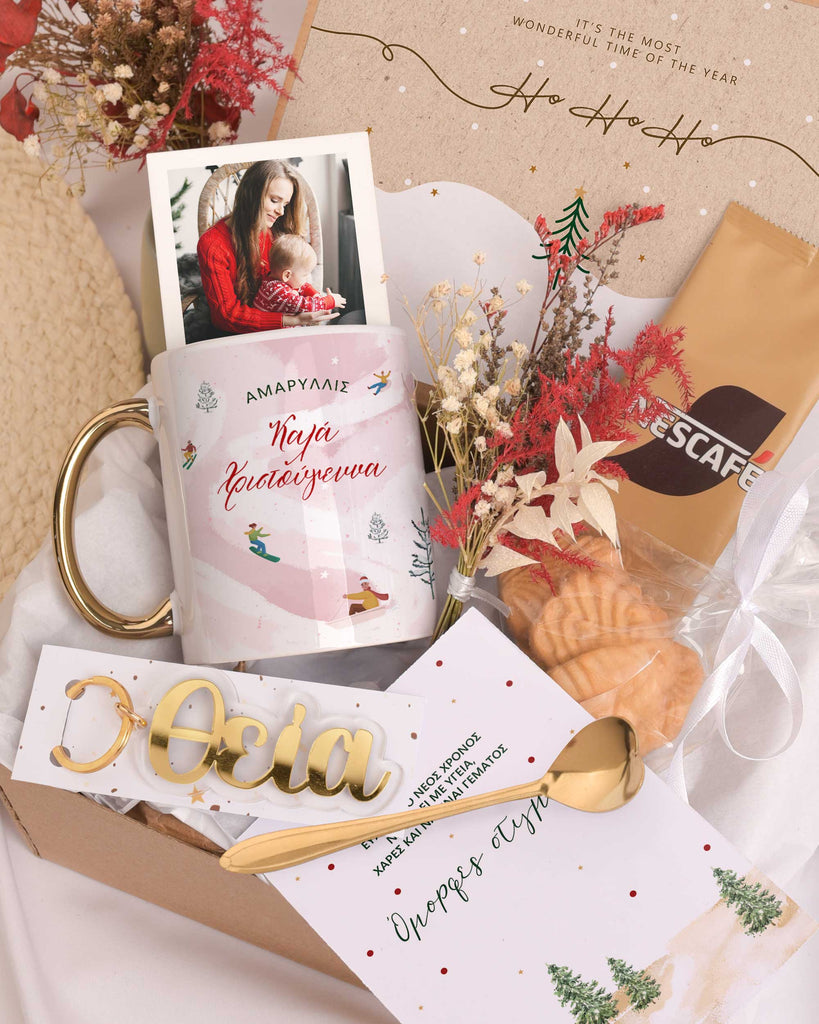 Pink Snowboard - Christmas Gold Gift Box - GOTShirts