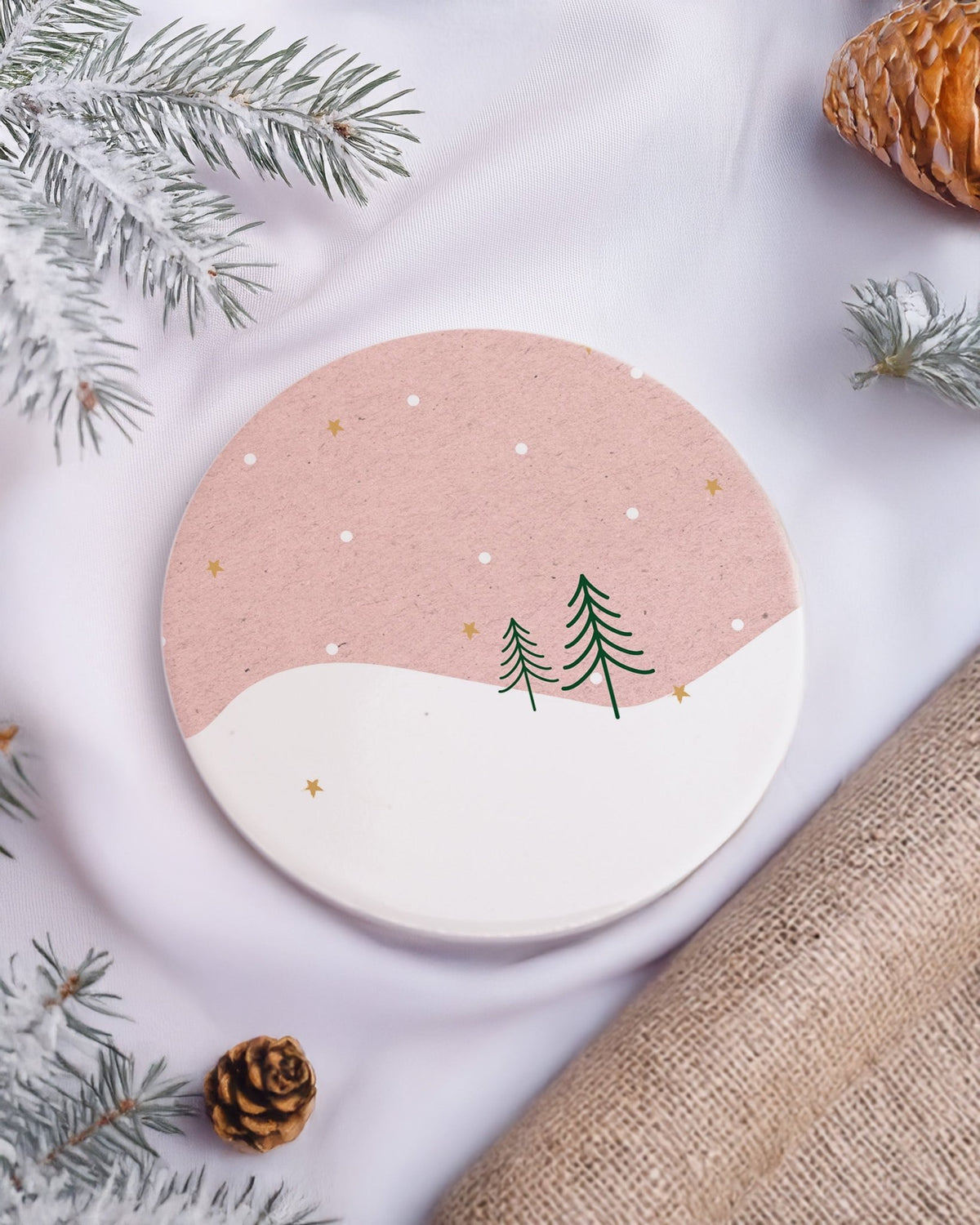Green & Pink Places - Coffee Mug & Coaster Double Set - GOTShirts