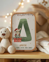 Present Rabbit & Capital Letter - Newborn Gift Box - GOTShirts