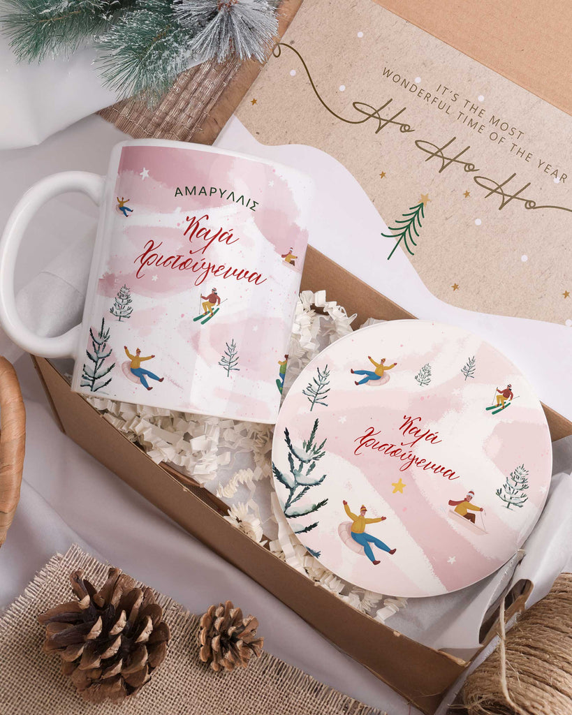 Snowboard - Ceramic Mug 11oz & Coaster Gift Box - GOTShirts