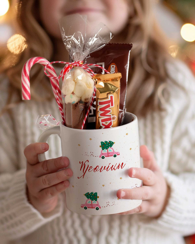 Christmas Car - Ceramic Mug Hot Chocolate Gift Set - GOTShirts