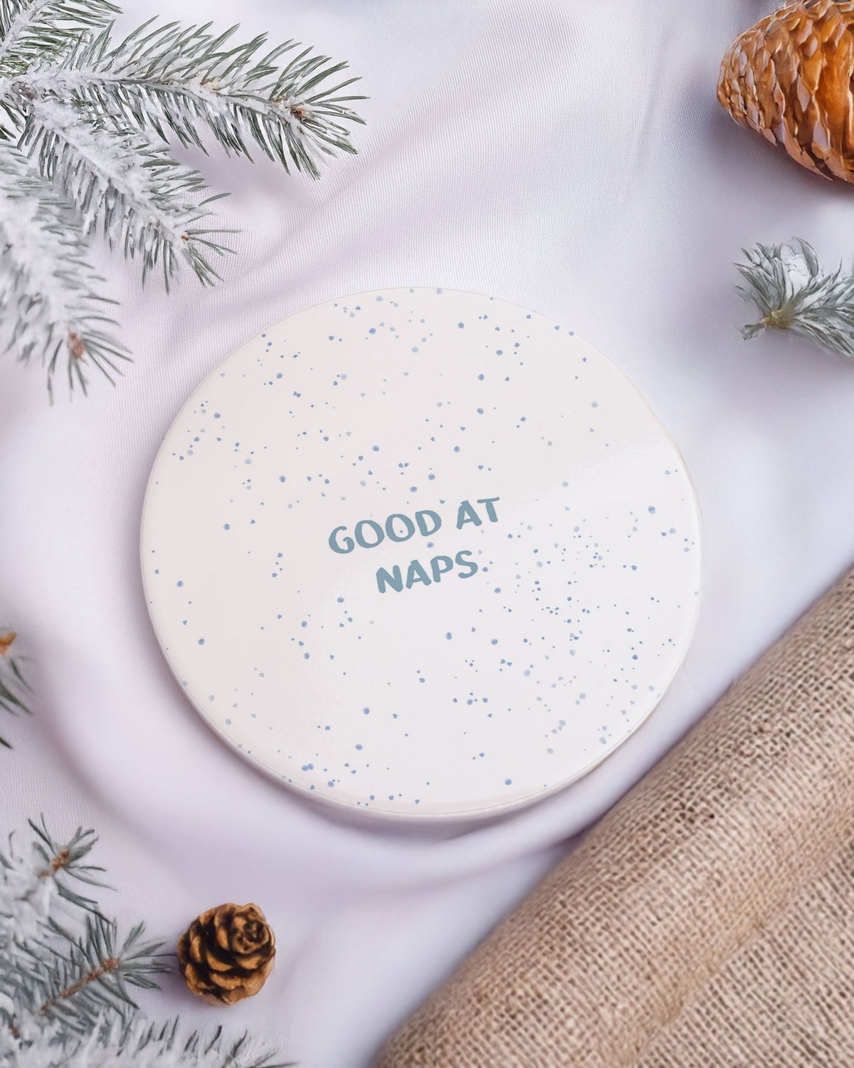 Good At Naps Blue - Ceramic Mug 11oz & Coaster Gift Box - GOTShirts