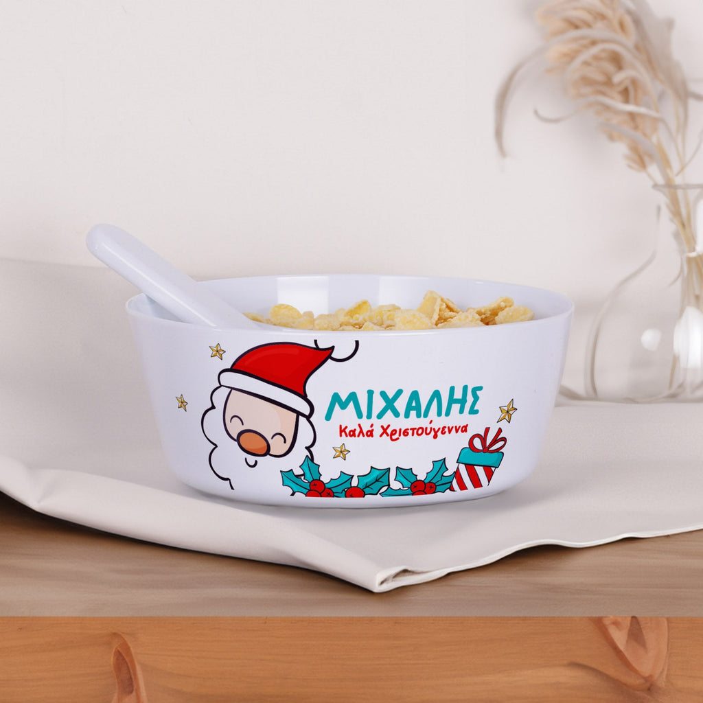 Personalized Plastic Bowl - Santa Claus - GOTShirts