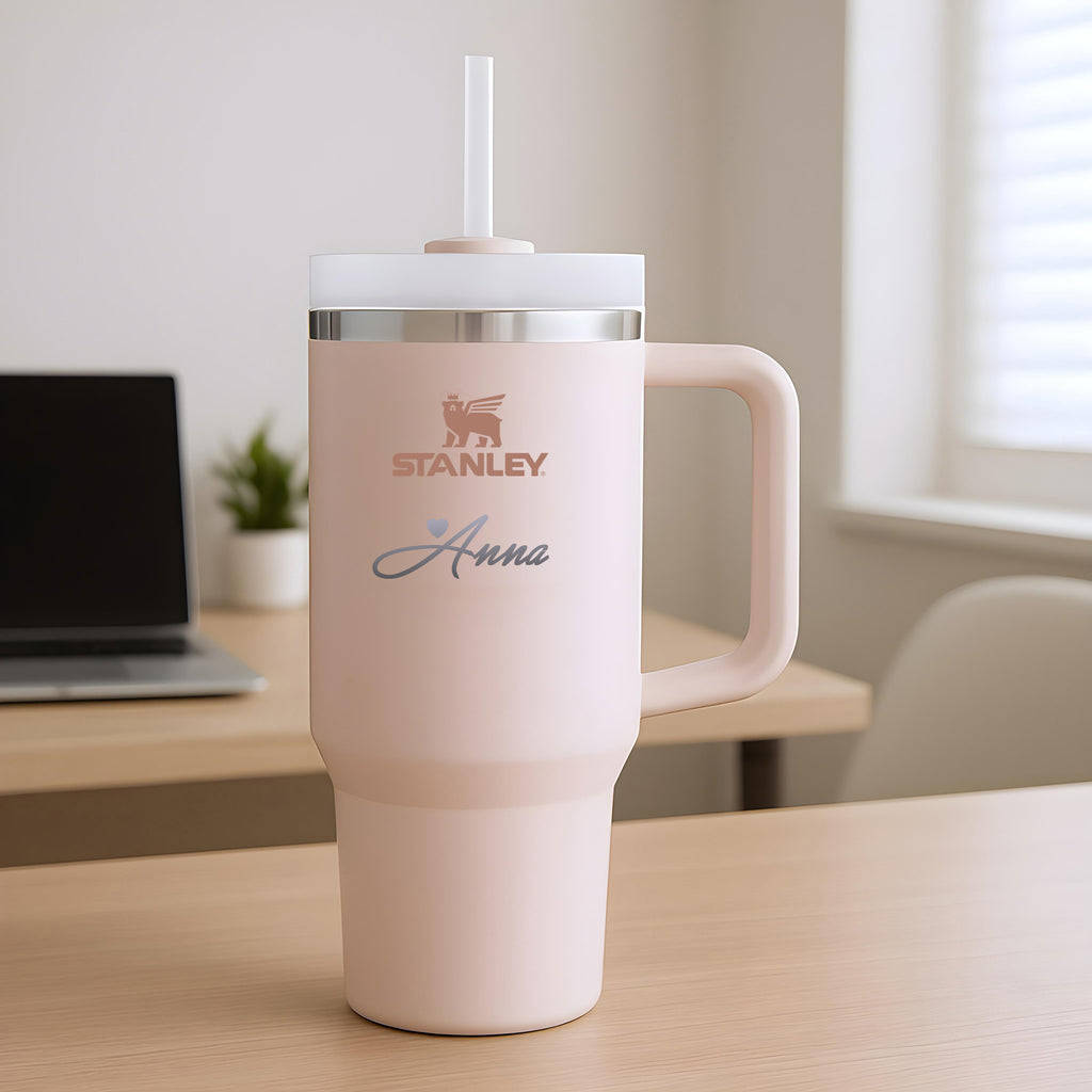 Stanley Quencher Engraved Tumbler - Rose Quartz - GOTShirts