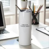 Stainless Steel Skinny Tumbler With Straw - GOTShirts
