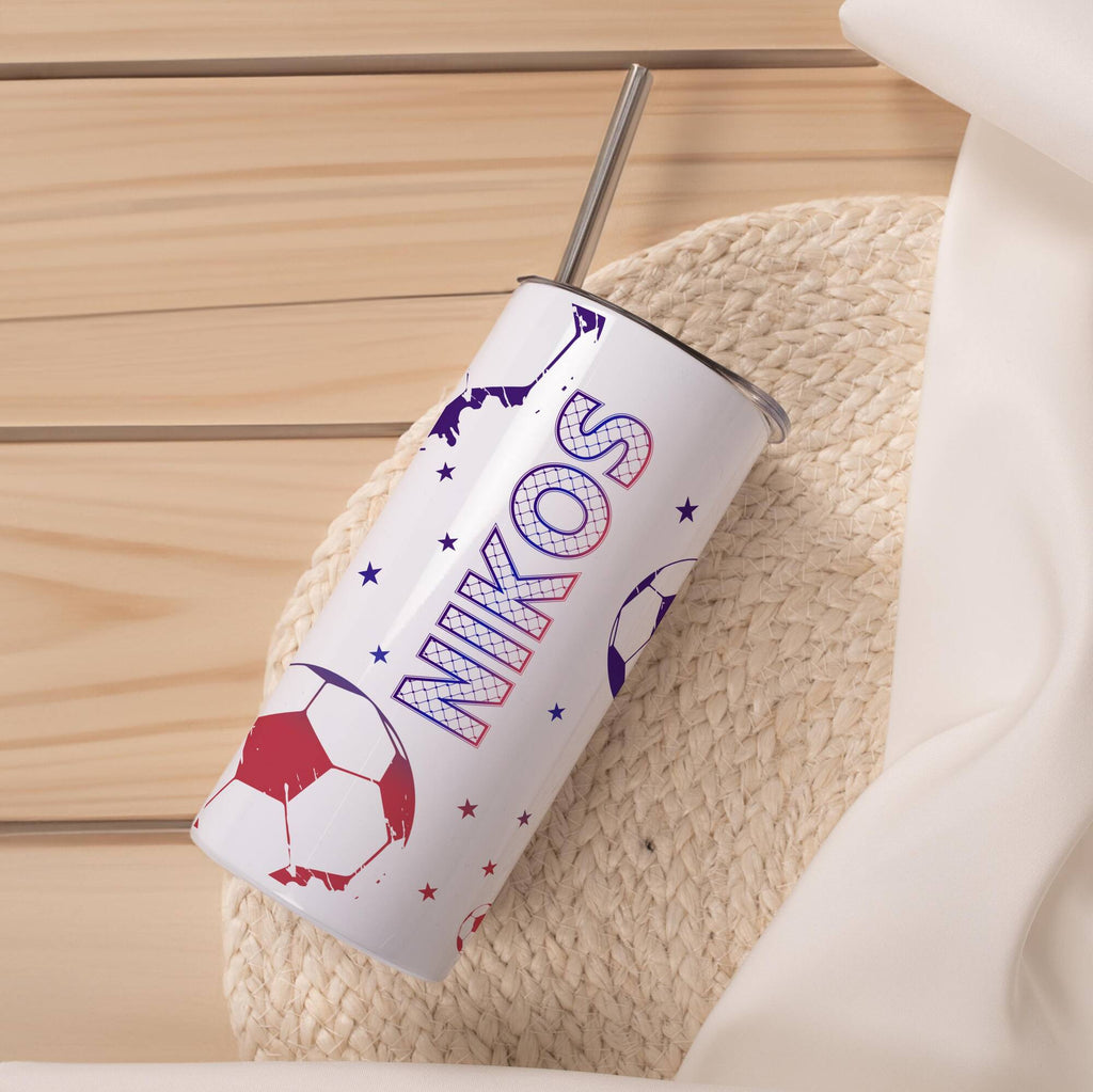 White Skinny Tumbler 16oz - Football Lover - GOTShirts