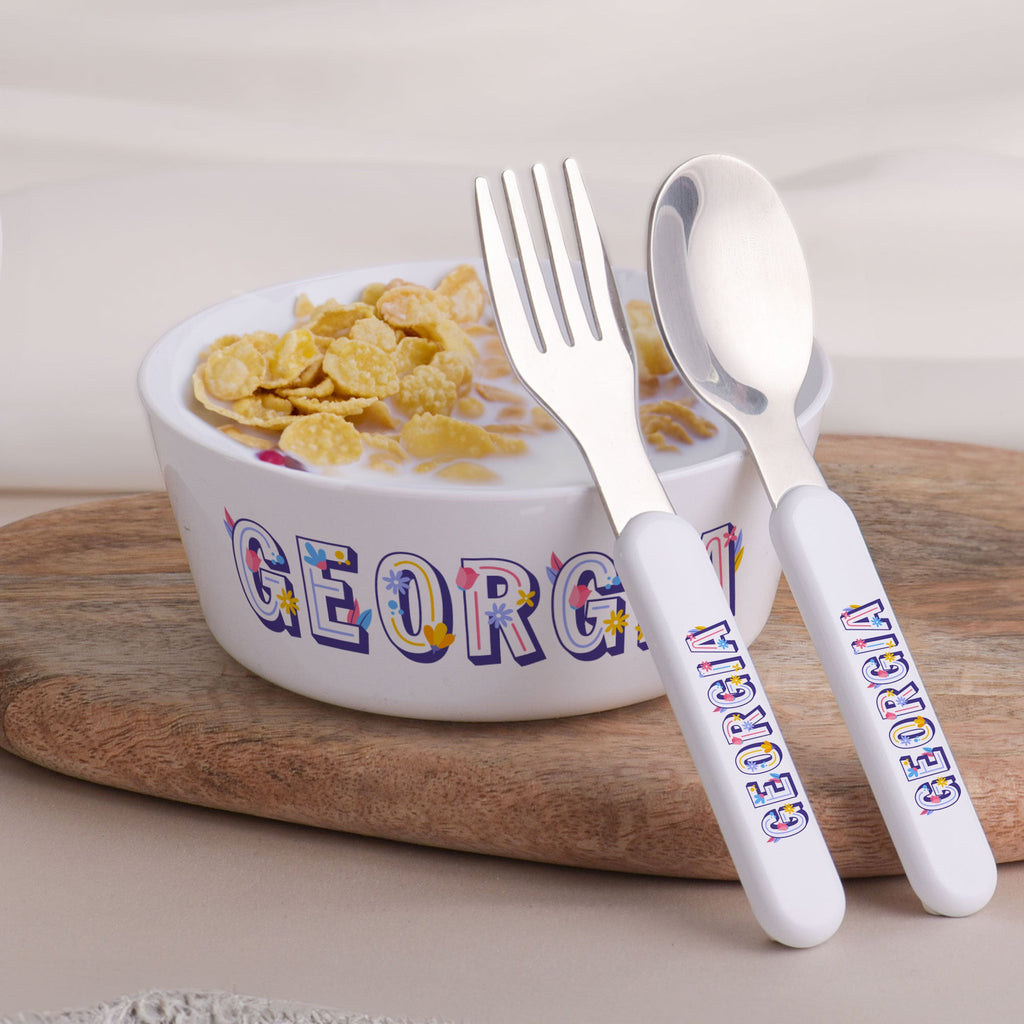 Little Treasures Mealtime Mini Set - Flowers Letters - GOTShirts