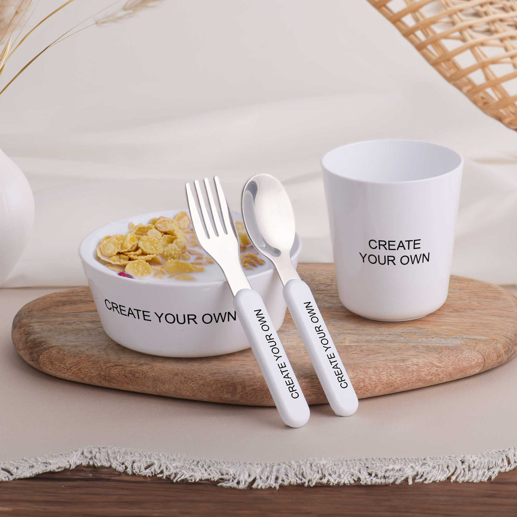 Kids Bowl/Spoon/Fork/Cup Set - Create Your Own - GOTShirts