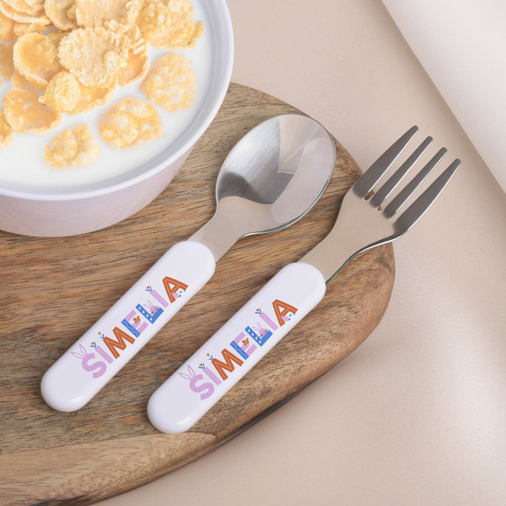 Kids Spoon/Fork Set - Easter Letters - GOTShirts