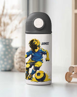 Football Player - Double Wall Colored Water Bottle - GOTShirts
