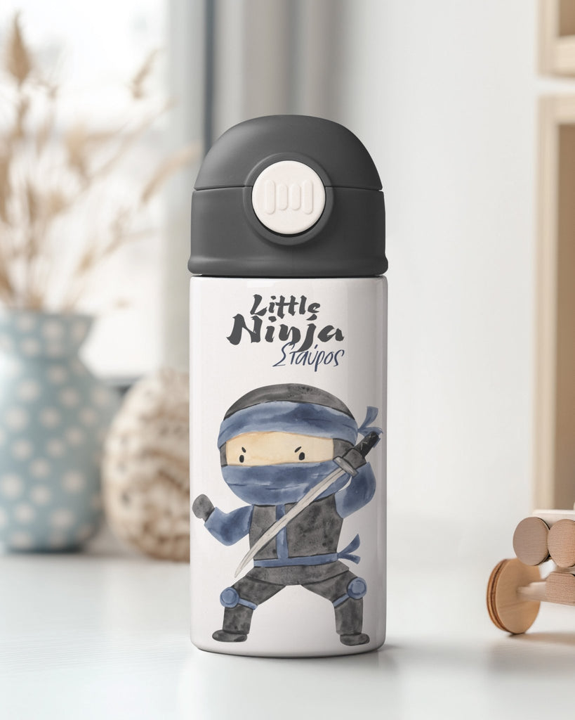 Ninja - Double Wall Colored Water Bottle - GOTShirts
