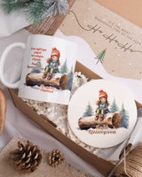 Best Grandma Girl - Ceramic Mug 11oz & Coaster Gift Box - GOTShirts