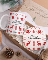 Christmas Pattern - Ceramic Mug 11oz & Coaster Gift Box - GOTShirts