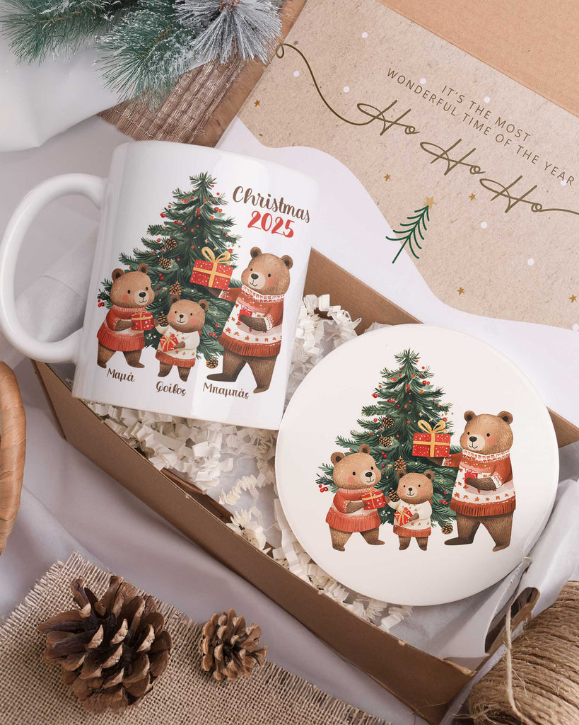 Christmas Family - Ceramic Mug 11oz & Coaster Gift Box - GOTShirts