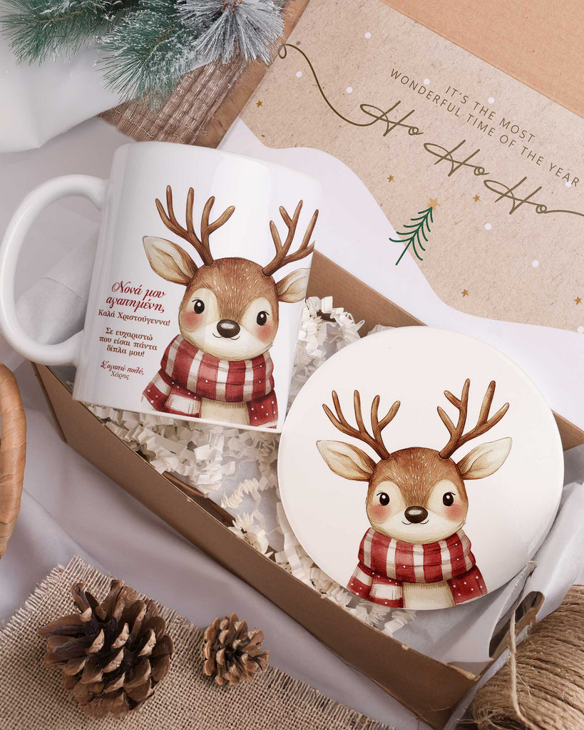 Dear Godmother Merry Christmas - Ceramic Mug 11oz & Coaster Gift Box - GOTShirts