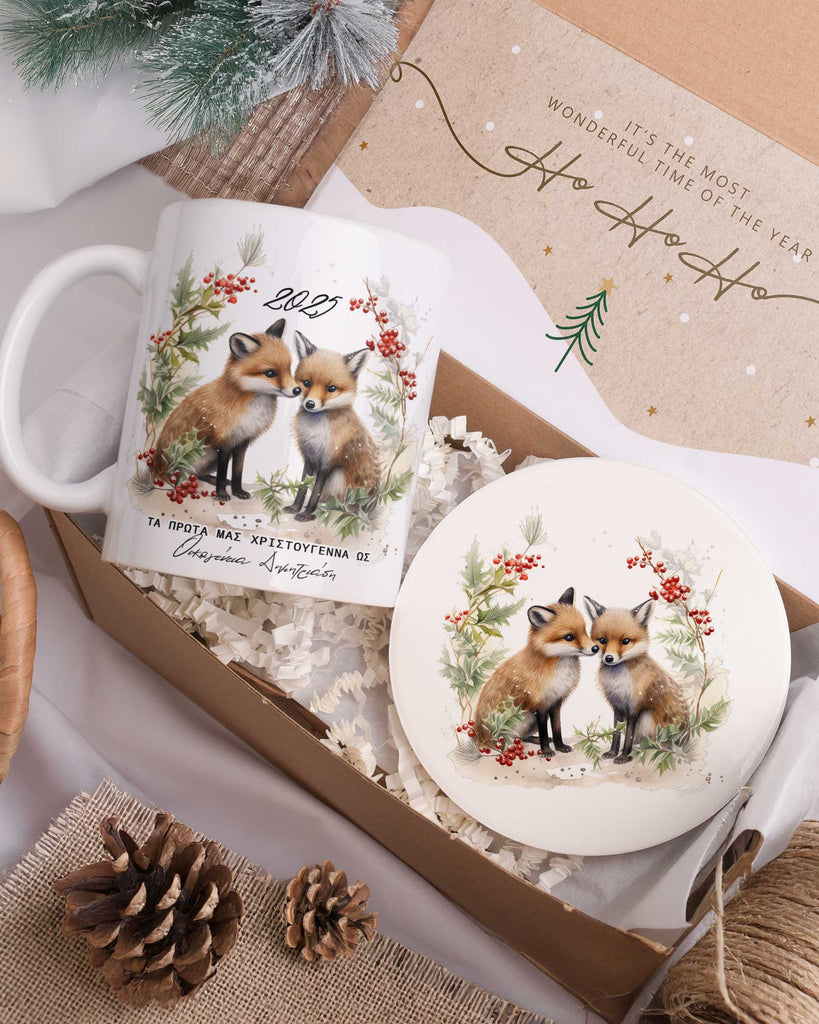Our First Christmas As A Family - Ceramic Mug 11oz & Coaster Gift Box - GOTShirts