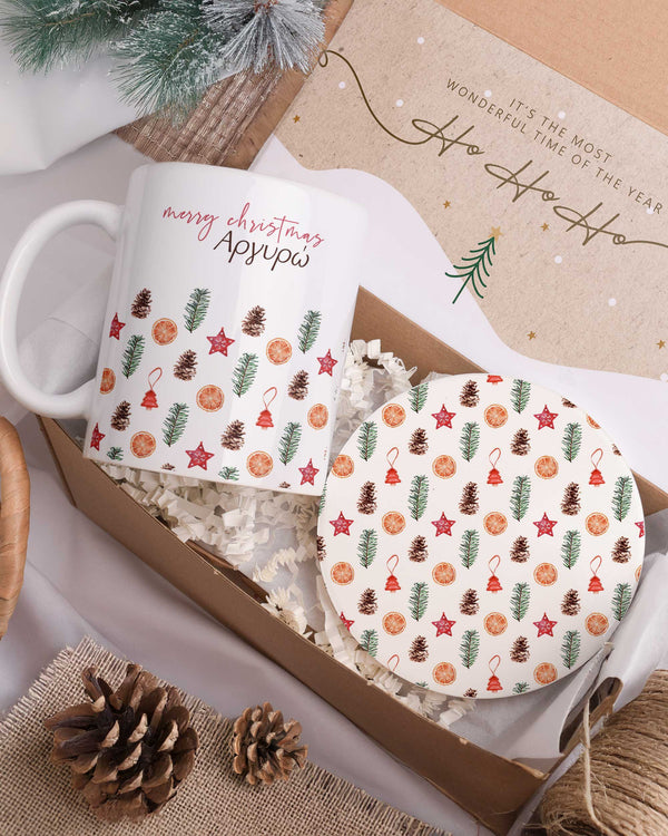 Christmas Pattern - Ceramic Mug 11oz & Coaster Gift Box - GOTShirts