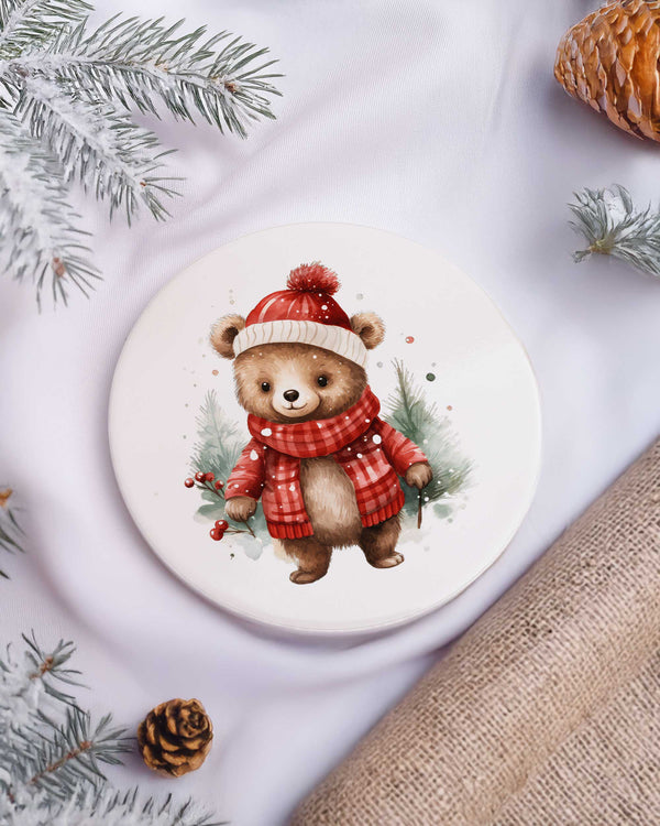 Christmas Bear - Ceramic Mug 11oz & Coaster Gift Box - GOTShirts