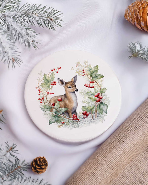 Christmas Deer - Ceramic Mug 11oz & Coaster Gift Box - GOTShirts