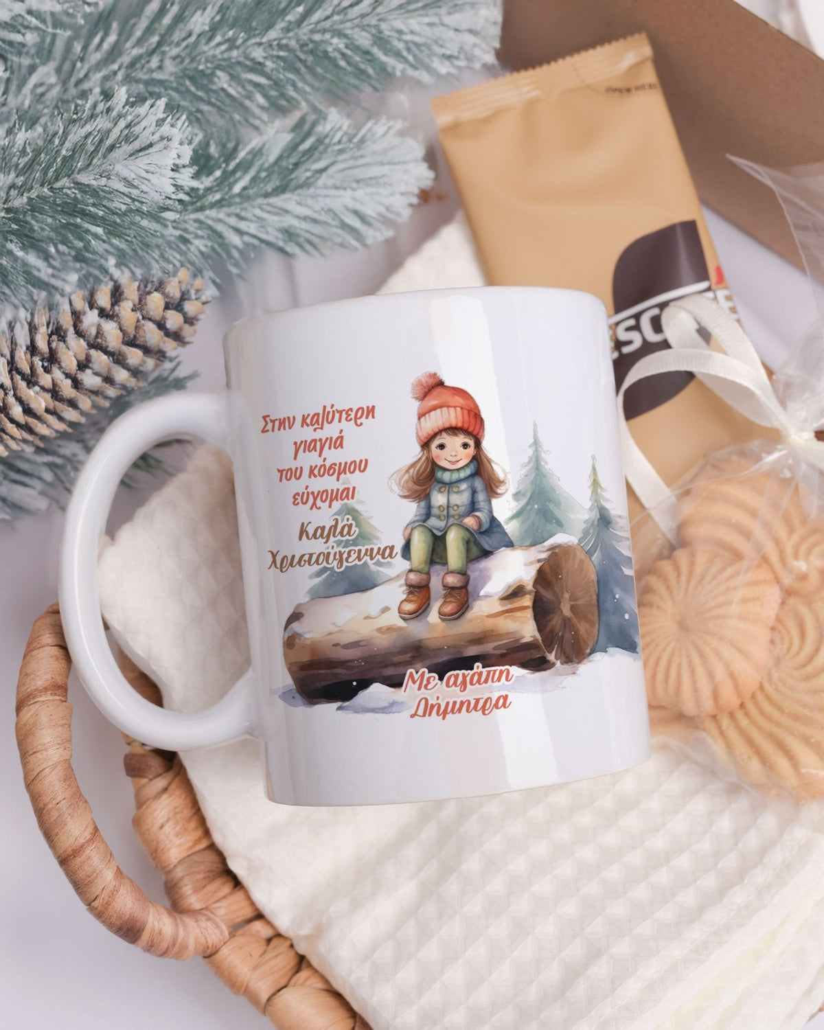 Best Grandma Girl - Ceramic Mug 11oz & Coaster Gift Box - GOTShirts