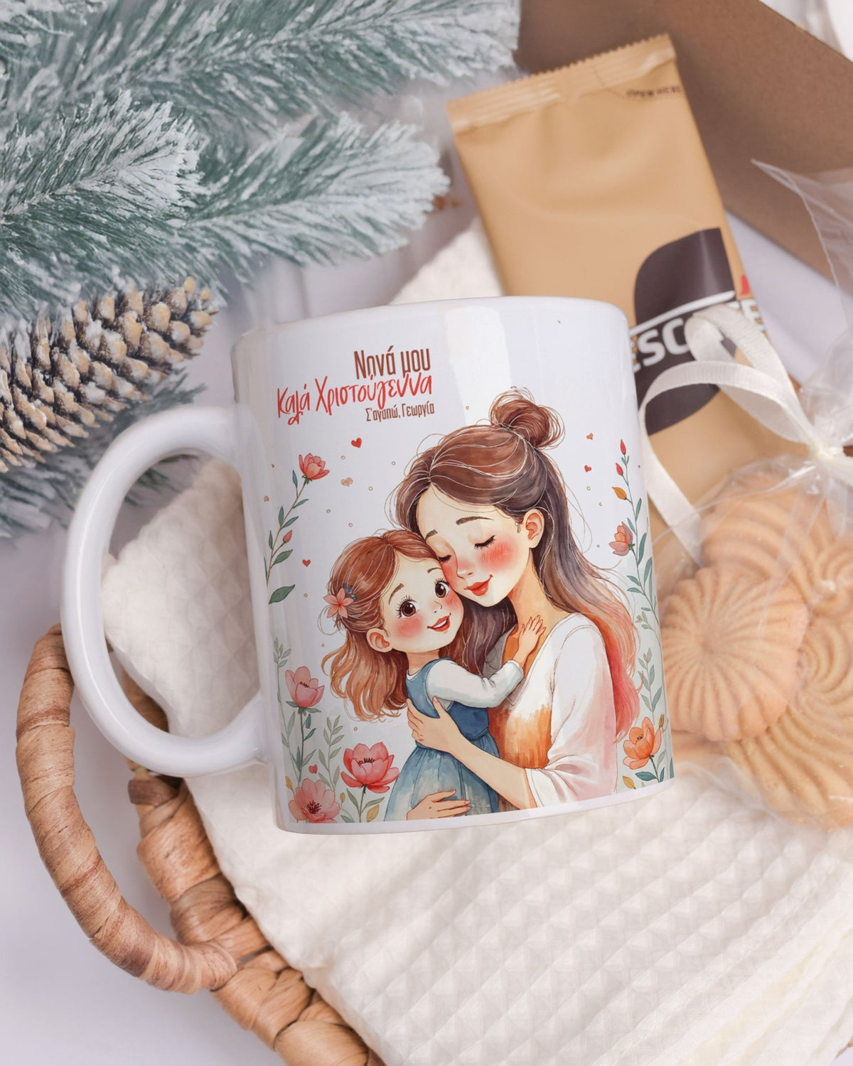 Godmother And Girl - Ceramic Mug 11oz & Coaster Gift Box - GOTShirts
